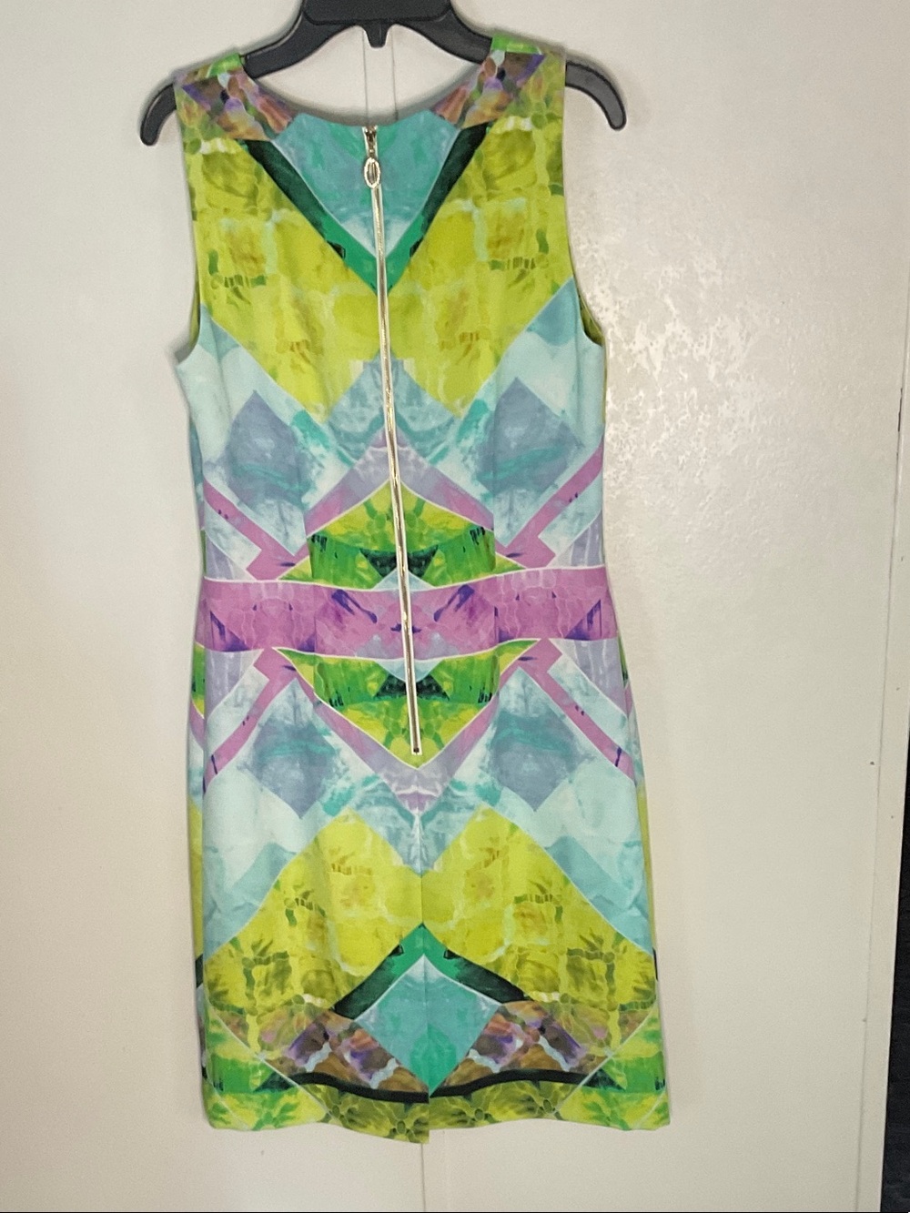 Ivanka Trump Multicolor Geometric Sleeveless Sheath Dress - Picture 3 of 9